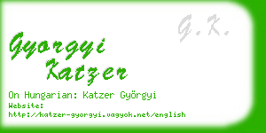 gyorgyi katzer business card