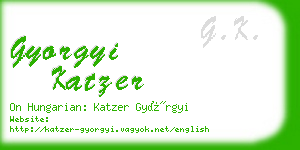 gyorgyi katzer business card